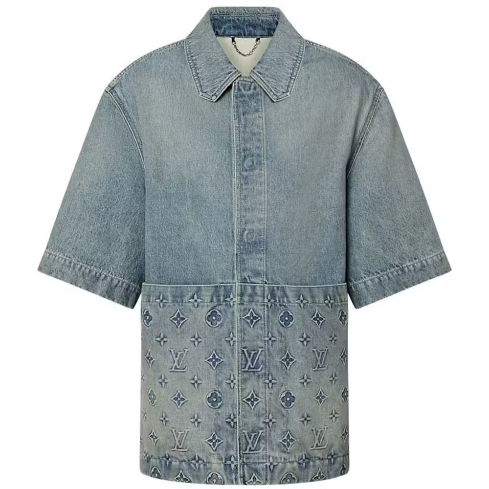 BRAND NEW Louis Vuitton Monogram Denim Workwear Shirt Jacket Sz. XL Fits 2XL NWT
